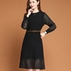上品かつ清楚なモノトーンドレス　Ｍサイズ　ブラック(コスチューム)